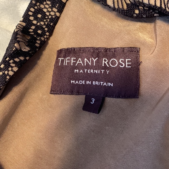 Tiffany Rose maternity Imogene black lace cap sleeve mini /midi dress size UK 3 - Picture 7 of 13